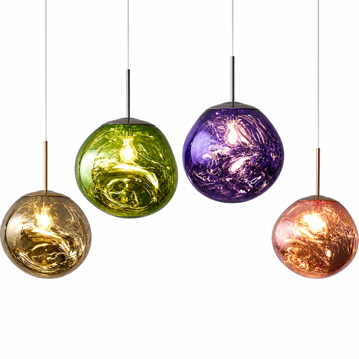 TranquilRay™ LED Pendelleuchte – Klare moderne Lampe in Transparent/Rauchgrau/Amber - Less Goods