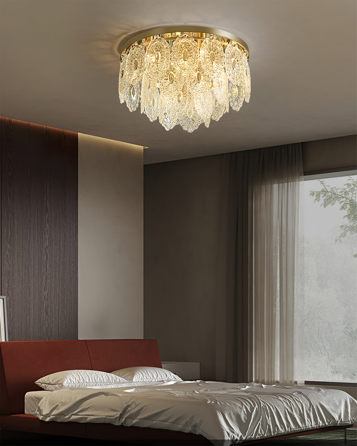 TrillionAura™ Deckenleuchte – Elegante Kupfer-Glas-Deckenlampe für stilvolle Wohnräume