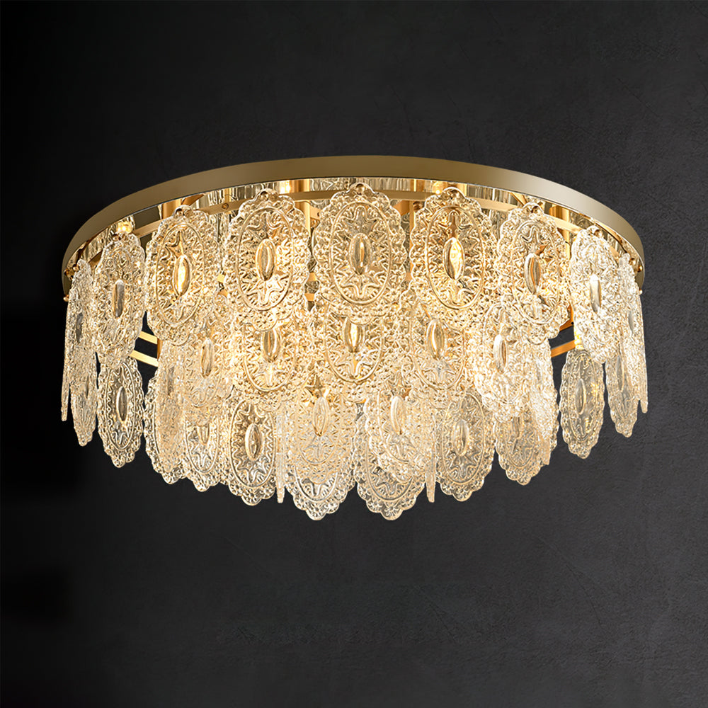 TrillionAura™ Deckenleuchte – Elegante Kupfer-Glas-Deckenlampe für stilvolle Wohnräume