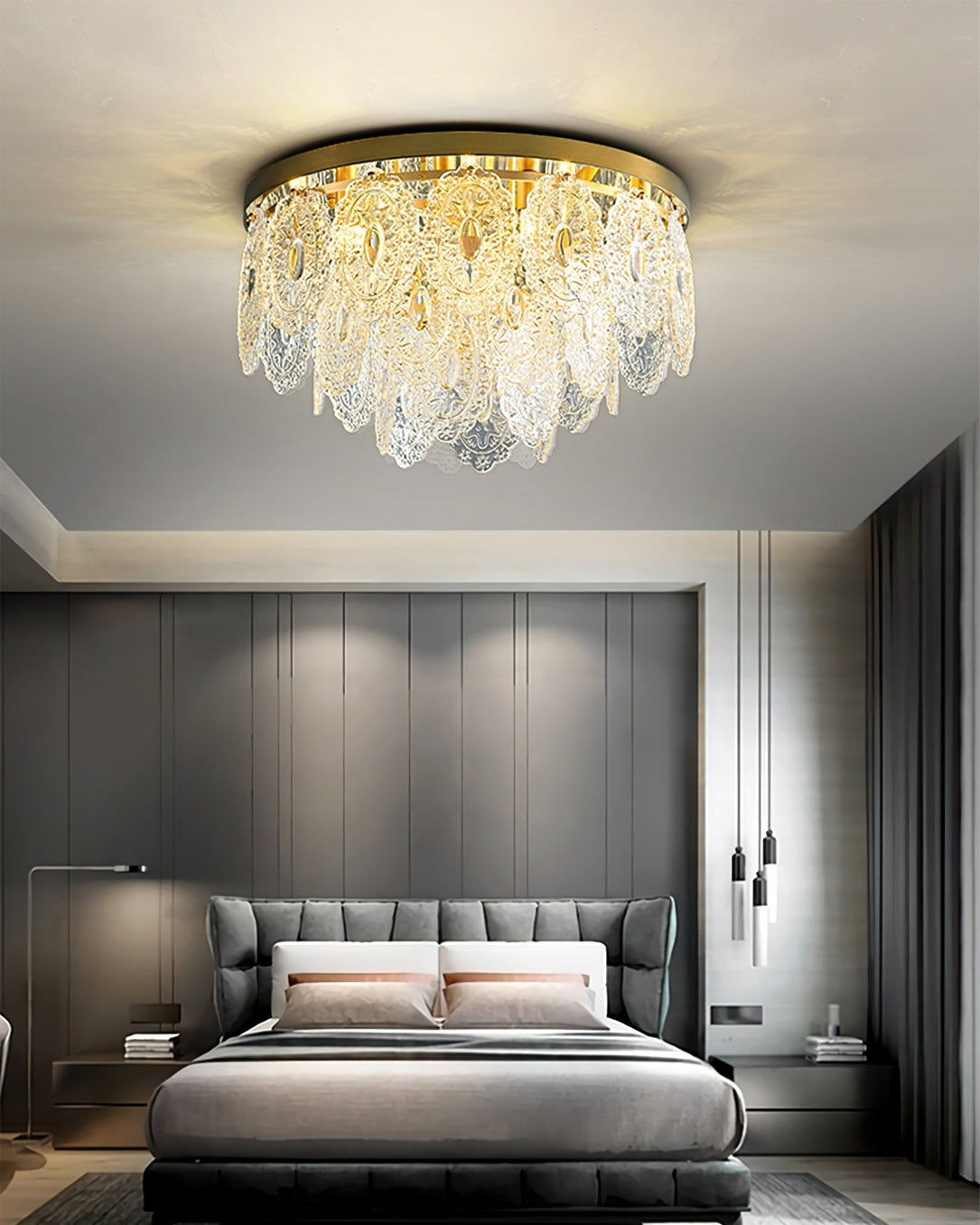 TrillionAura™ Deckenleuchte – Elegante Kupfer-Glas-Deckenlampe für stilvolle Wohnräume