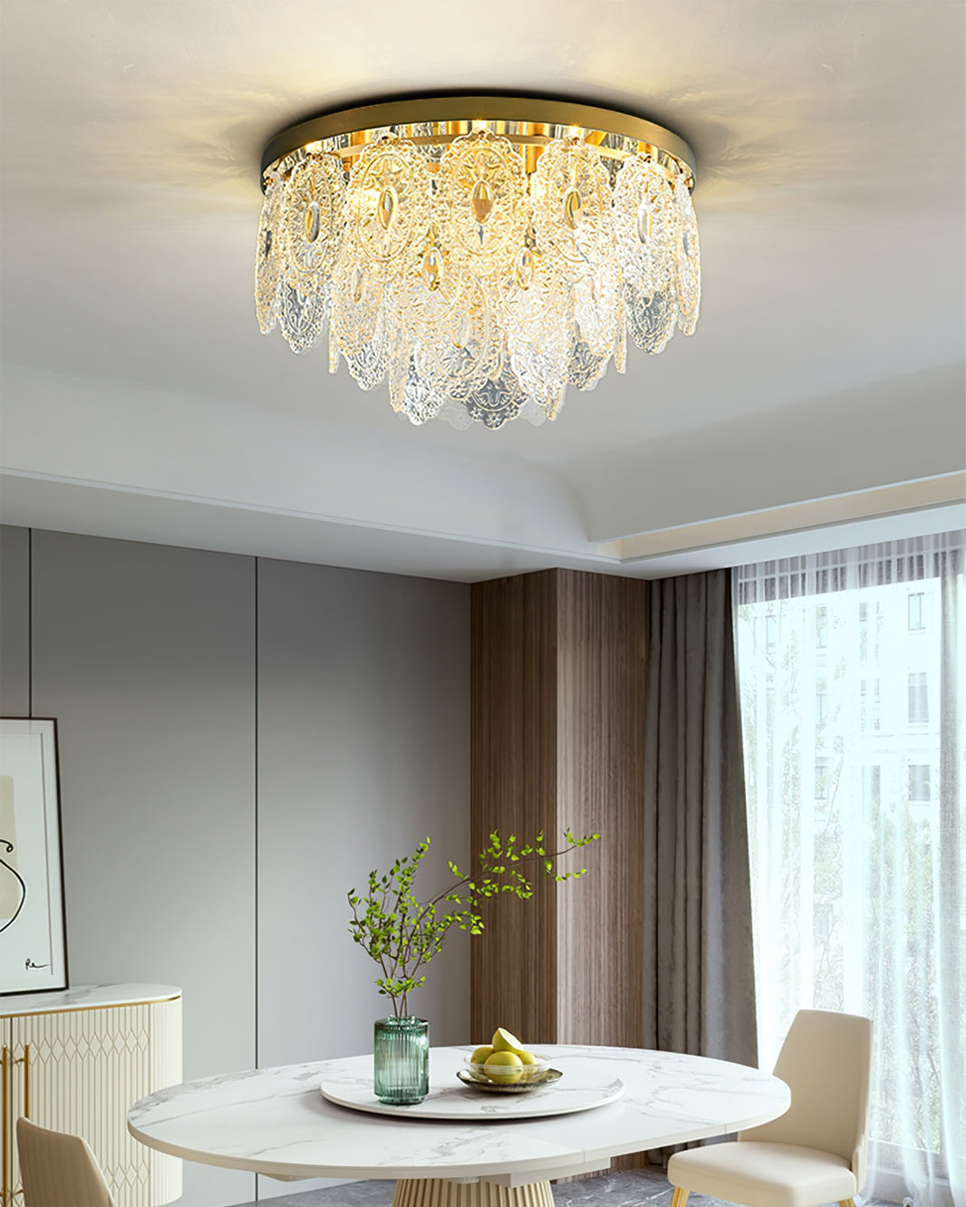 TrillionAura™ Deckenleuchte – Elegante Kupfer-Glas-Deckenlampe für stilvolle Wohnräume