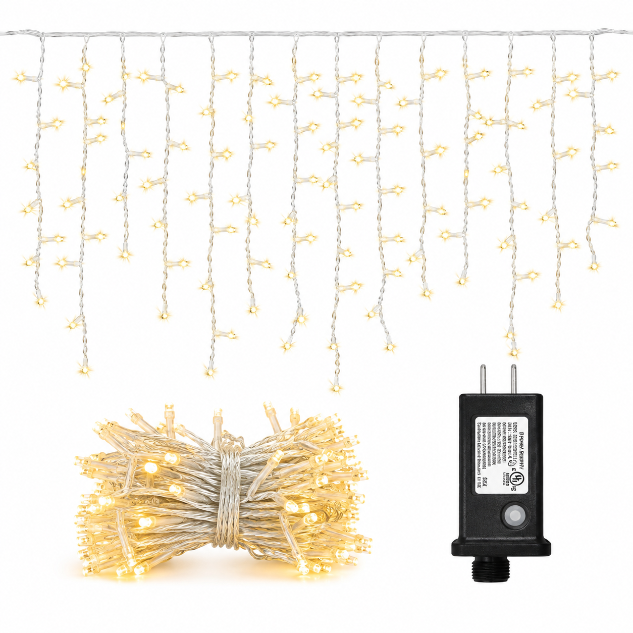 TwilaGlow™ LED Vorhanglichter – Warmweißer Lichtervorhang für Fenster, Events & Außenbereiche - Less Goods