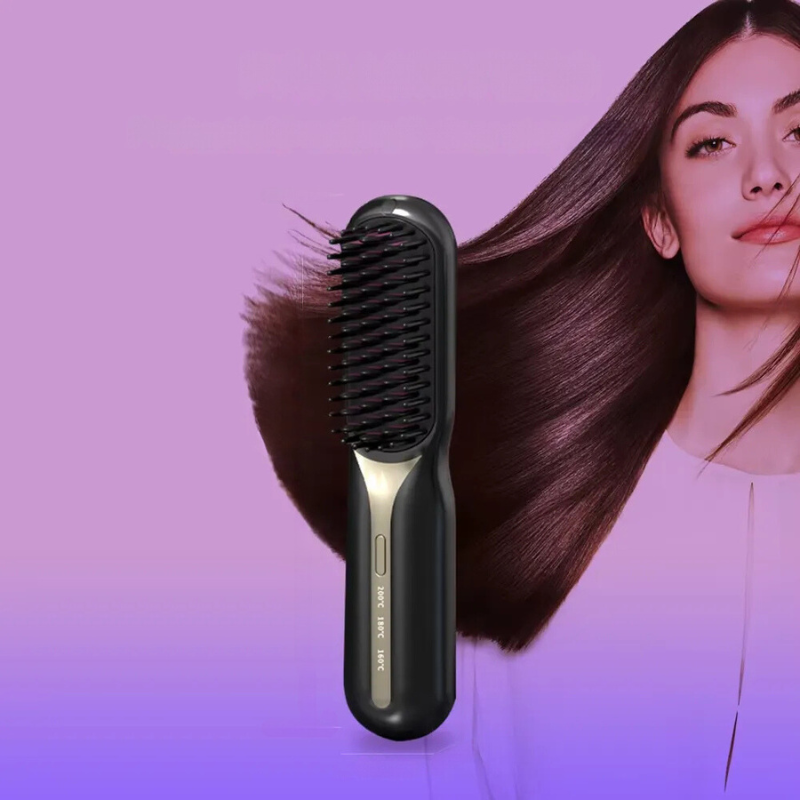 StyleMate™ – Kabelloser Heizkamm mit Ionentechnologie für glattes & frizzfreies Haar unterwegs