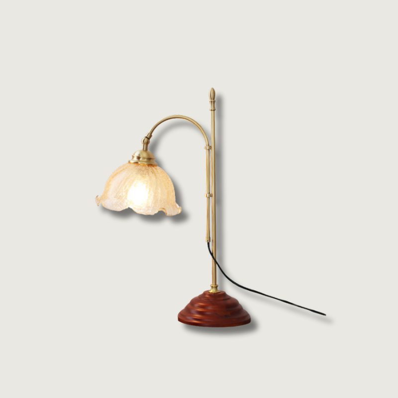 AgedRadiance™ Tischlampe – Vintage Design Lampe mit Patina-Glas & warmem Licht