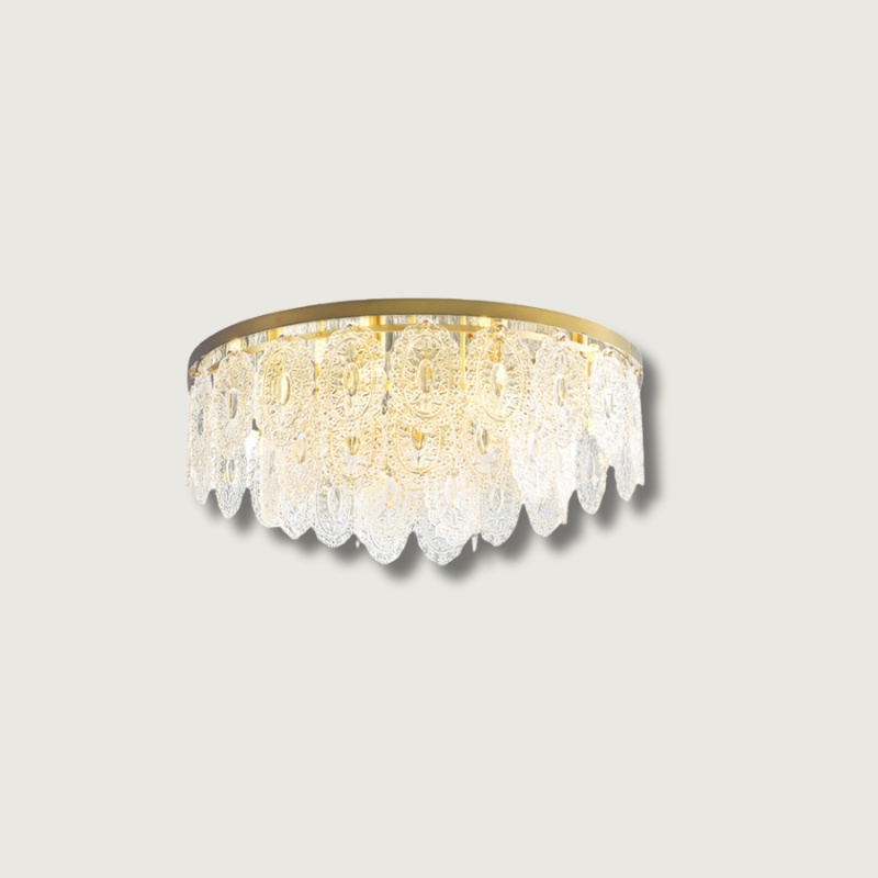 TrillionAura™ Deckenleuchte – Elegante Kupfer-Glas-Deckenlampe für stilvolle Wohnräume
