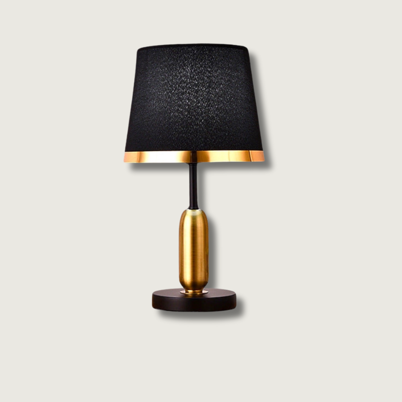 NoirBeam™ Elegante Tischleuchte in Gold & Schwarz – Moderne LED-Lampe für stilvolle Wohnräume