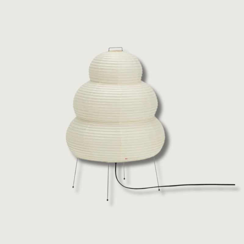 AkariBeam™ Japandi LED Tischlampe aus Reispapier – Sanftes Licht für modernes Wohnen