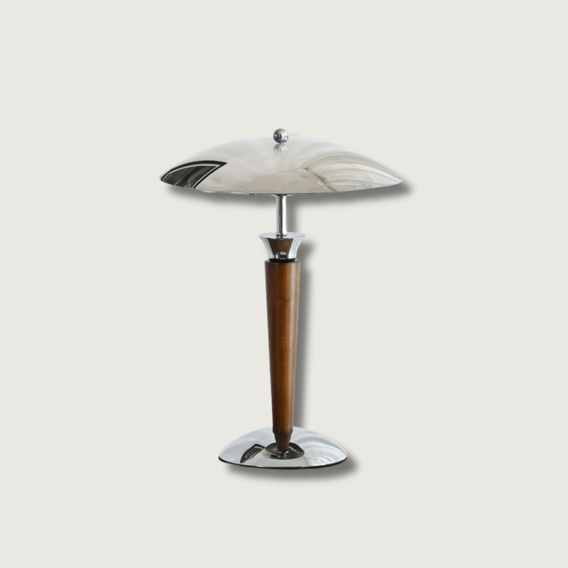 MinimalGlow™ Tischlampe – Skandinavische Design-Leuchte mit Holzdetails & sanftem Licht