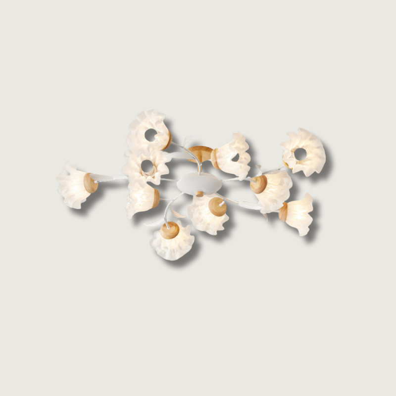FlowerAura™ Deckenleuchte – Florale Design-Deckenlampe aus Holz, Metall & Acryl