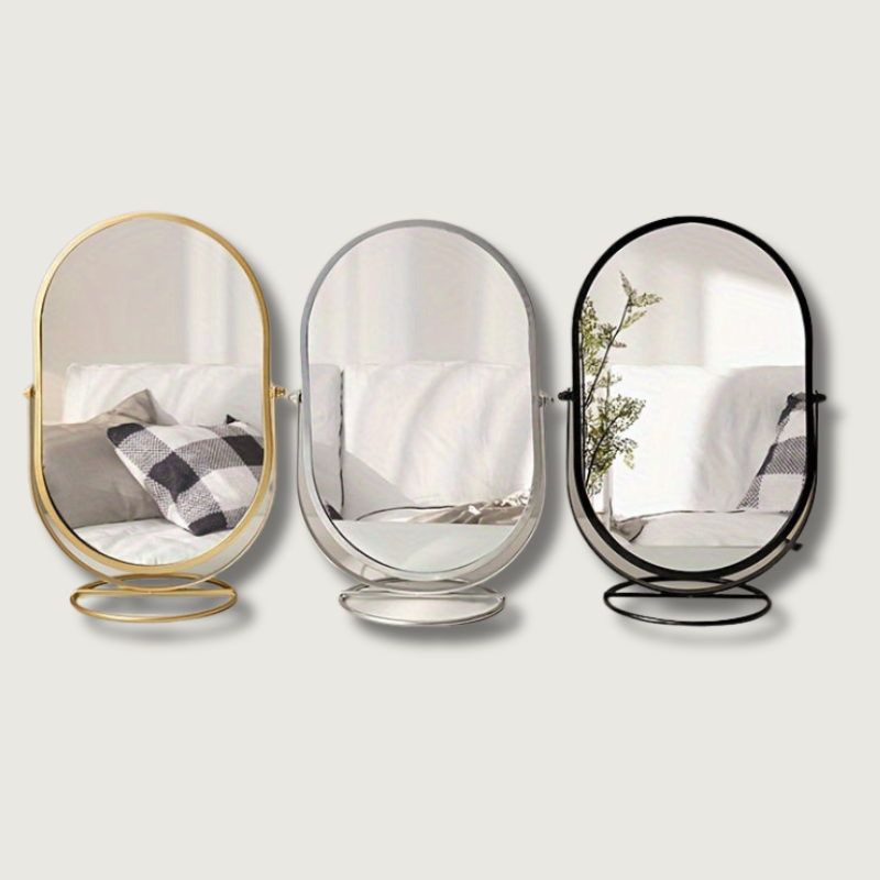 LumaSpin™ 360° Make-up Spiegel – Tragbarer Schminkspiegel, drehbar, stabiler Eisenrahmen, 18×24 cm