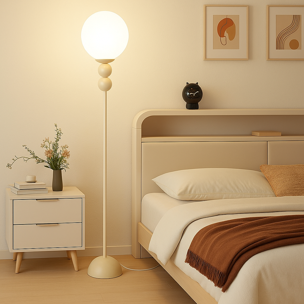 Brivon™ Minimalist Elegance Floor Lamp – Design-Stehlampe mit Opalglas im Mid-Century-Stil
