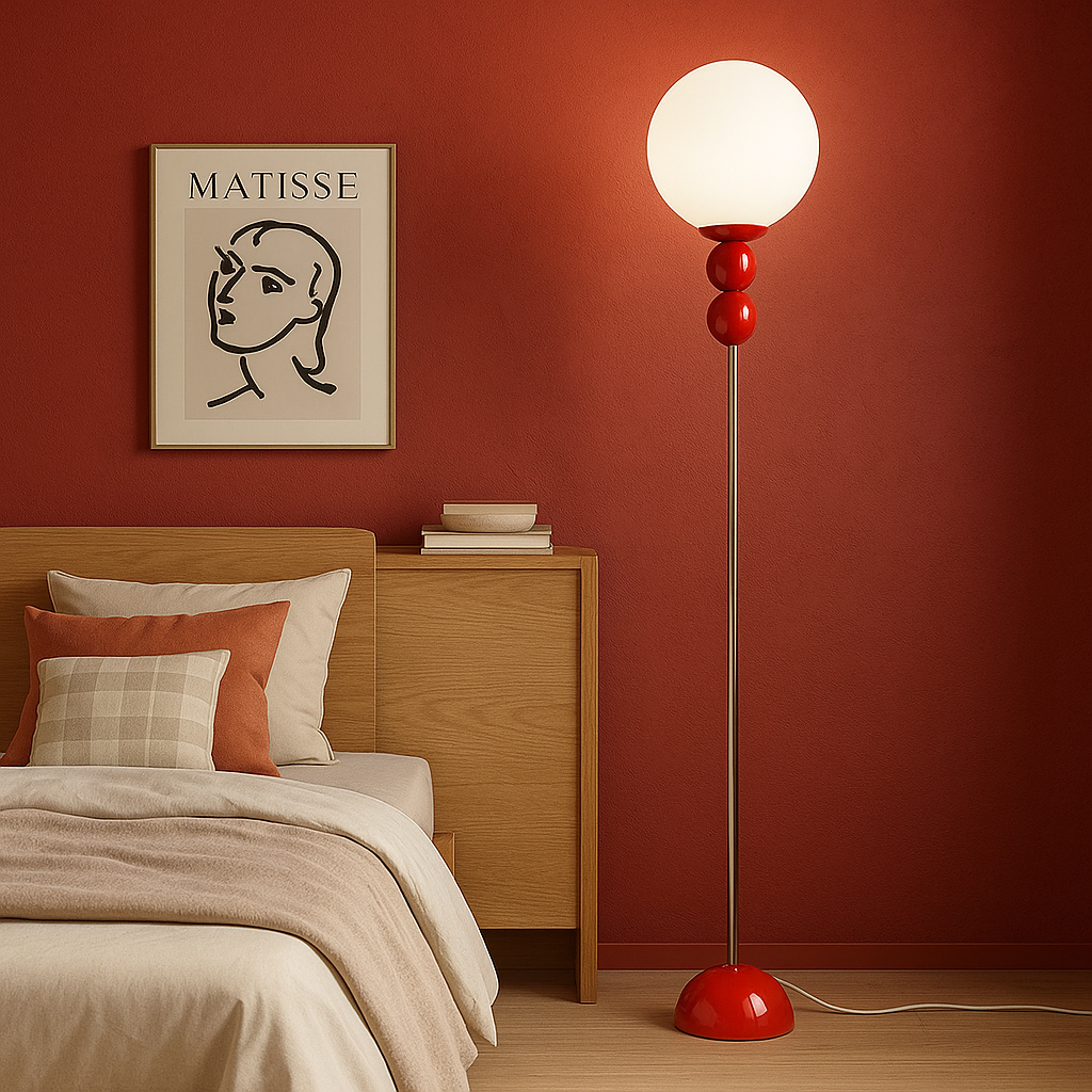 Brivon™ Minimalist Elegance Floor Lamp – Design-Stehlampe mit Opalglas im Mid-Century-Stil