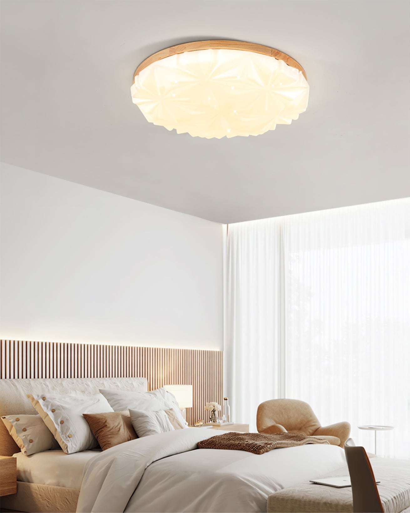 VennerAura™ Deckenleuchte – Natürliche LED-Deckenlampe mit Holzdesign für warme Wohnräume