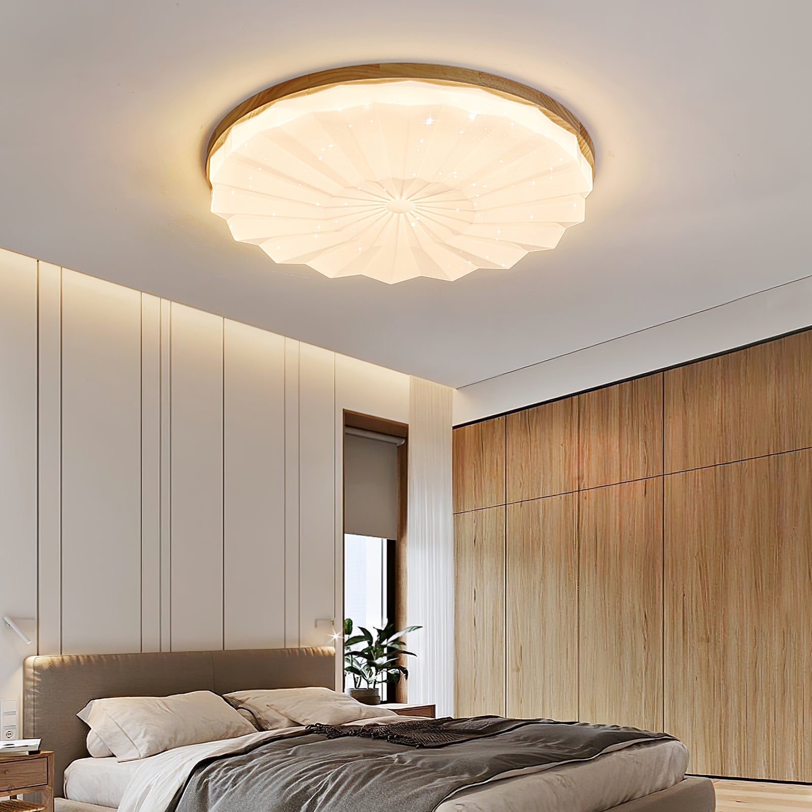 VennerAura™ Deckenleuchte – Natürliche LED-Deckenlampe mit Holzdesign für warme Wohnräume