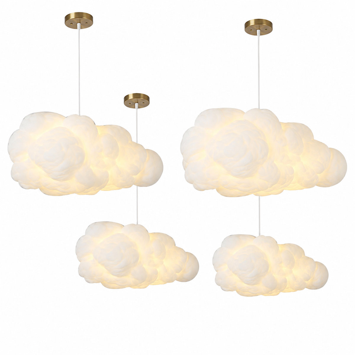 VestraGlow™ Moderne Deckenleuchte – Elegante LED-Deckenlampe mit Doppelschirm in Weiß - Less Goods