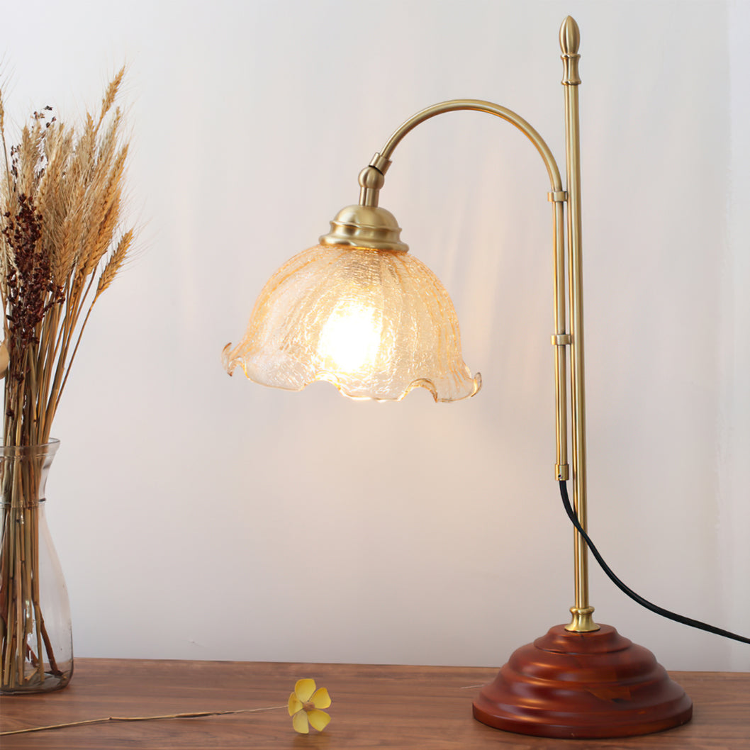 AgedRadiance™ Tischlampe – Vintage Design Lampe mit Patina-Glas & warmem Licht
