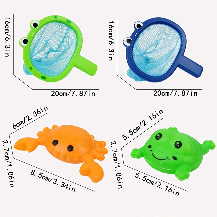 CatchiTots™ Angel-Badespielzeug Set | Netz & Schwimmtiere für Kleinkinder | Interaktives Wasserspielzeug ab 18 Monaten