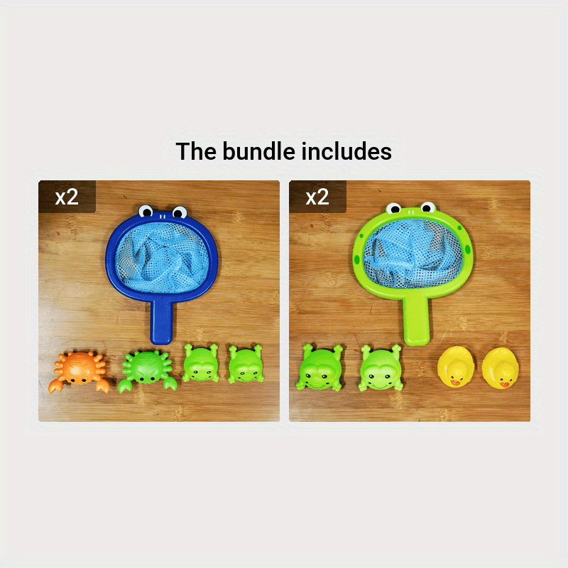 CatchiTots™ Angel-Badespielzeug Set | Netz & Schwimmtiere für Kleinkinder | Interaktives Wasserspielzeug ab 18 Monaten