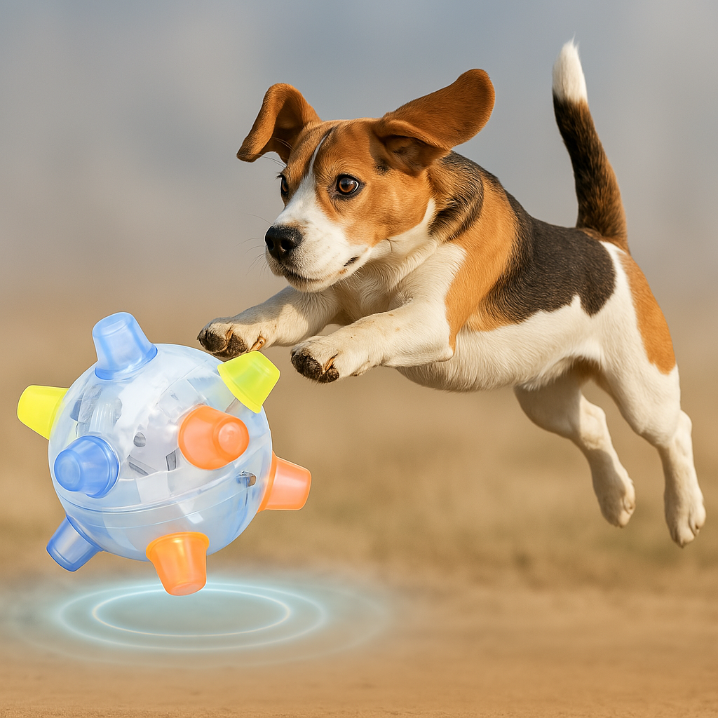 FetchBright™ LED Hundeball – Leuchtender Gummiball für Hunde | Blinkend, robust & interaktiv