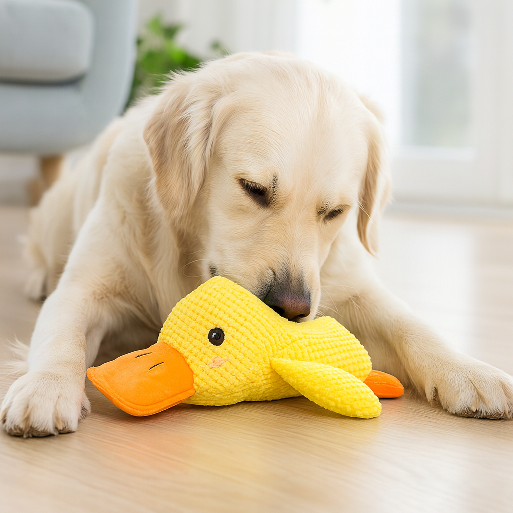 ChewNest™ Plüsch Entenspielzeug für Hunde – Weiches Quietschspielzeug zur mentalen Stimulation & Beschäftigung
