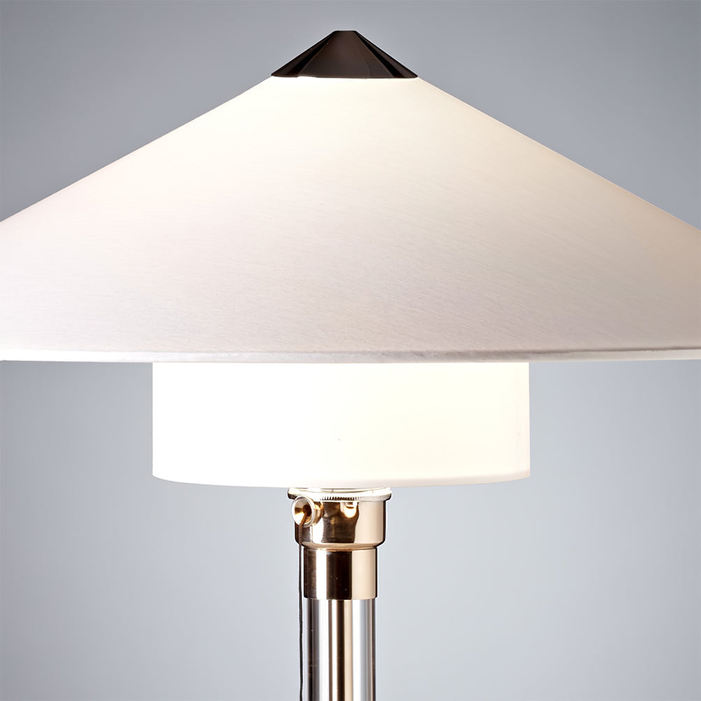 WagenfeldGlow™ Tischlampe – Bauhaus Design Tischleuchte mit Stoffschirm