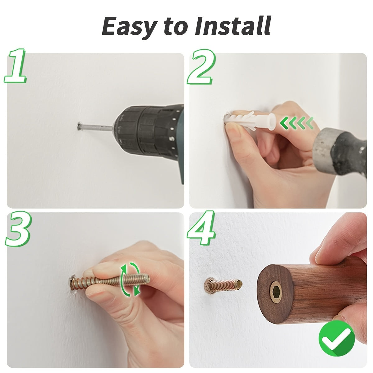 WalnutCraft™ – Eleganter Wandhaken aus echtem Walnussholz für Jacken & Schlüssel