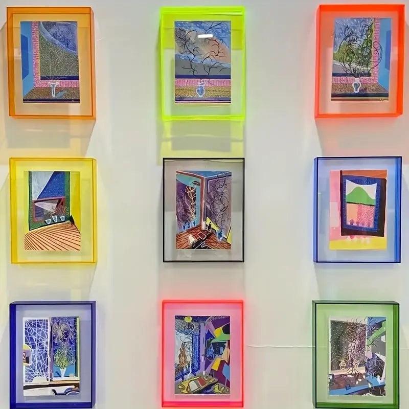AuraFrame™ – Transparenter Neon-Licht Bilderrahmen im minimalistischen Design