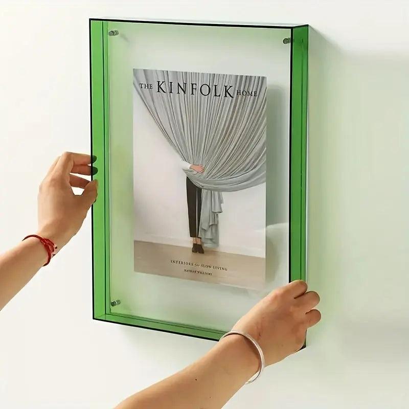 AuraFrame™ – Transparenter Neon-Licht Bilderrahmen im minimalistischen Design