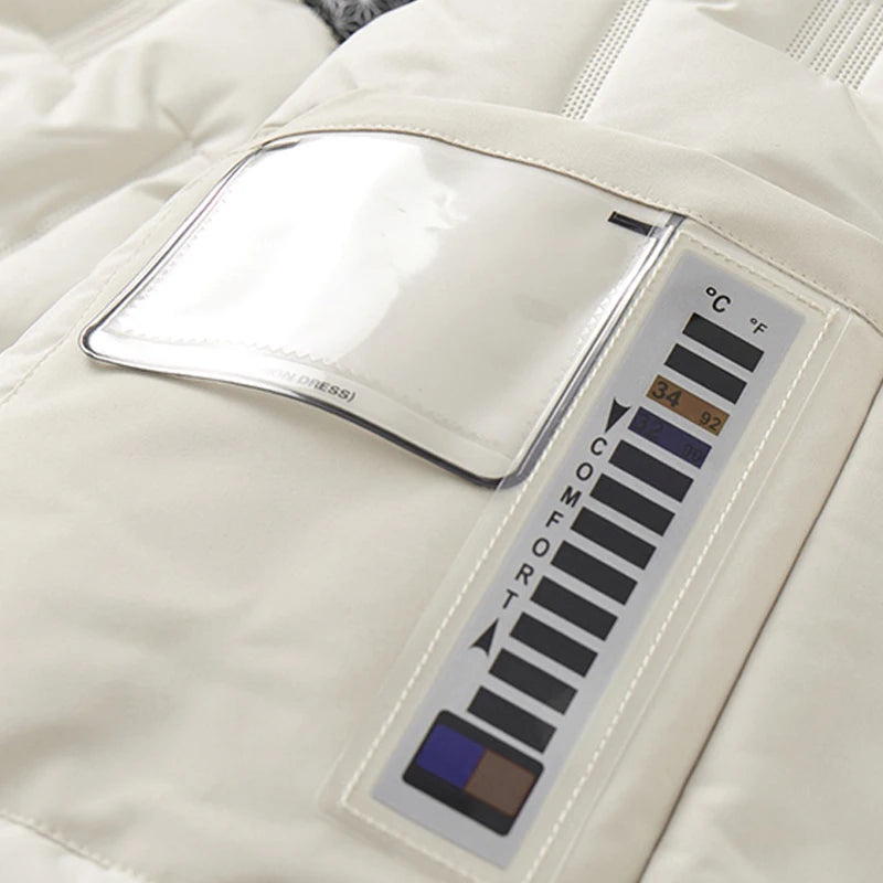 Damen Wasserdichte Steppjacke mit Abnehmbarer Kapuze – Winddichte Winterjacke für Outdoor-Aktivitäten