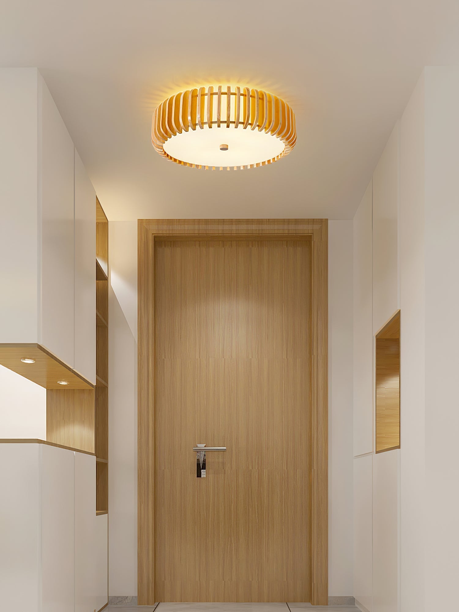 TimberTamburo™ Deckenleuchte – Natürliche Holz-Designlampe mit warmem LED-Licht