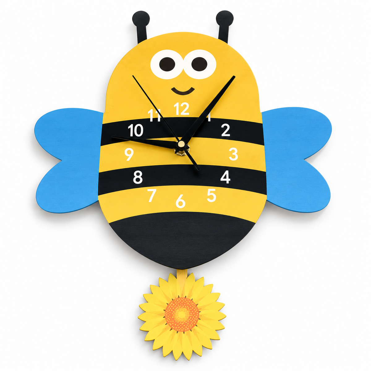 ZooClock™ – Kinder Pendeluhr mit Tierdesign, Lernuhr für Kinderzimmer, 30 cm
