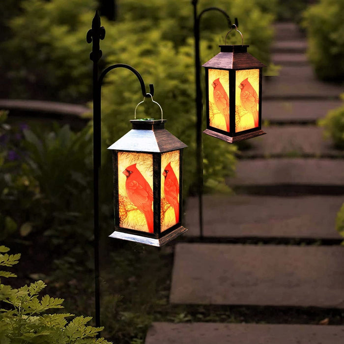 CardinalGlow™ Solar-Laterne – Wasserdichte Garten-Solarleuchte mit LED-Licht