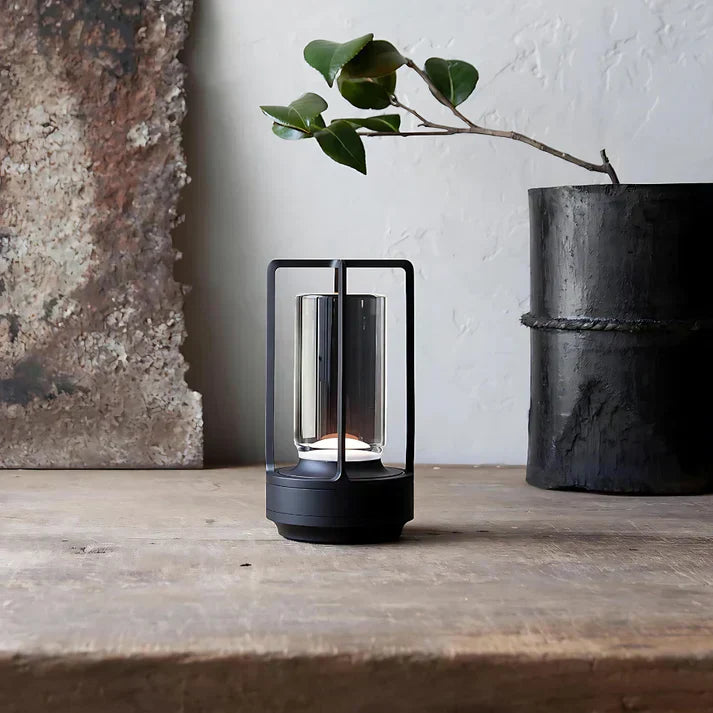 SteelShine™ Kabellose LED Tischlampe – Touch-Sensor & 3 Lichtfarben (Indoor & Outdoor)