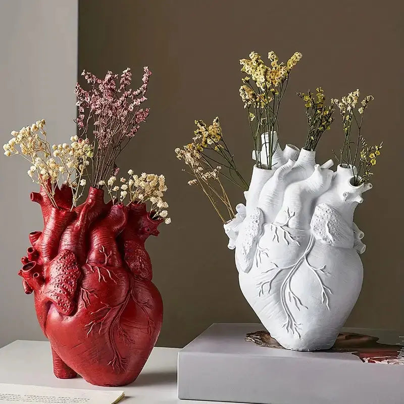 HeartGlow™ Keramik Herzvase – Herzform Deko Vase 16×12 cm, romantisch, moderne Keramik, Wohnzimmer & Schlafzimmer