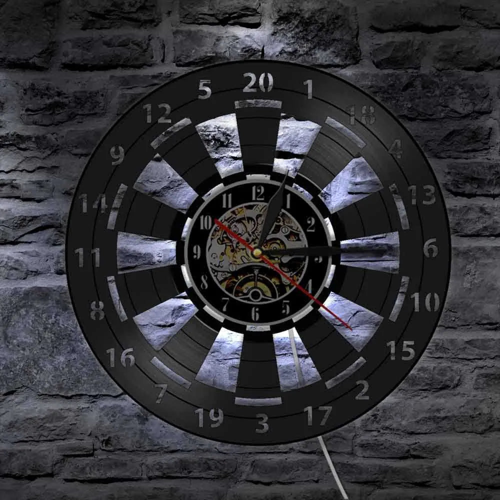 DartTime™ – Kreative Vinyl-Wanduhr im Dartscheiben-Design für Spielzimmer & Wohnräume