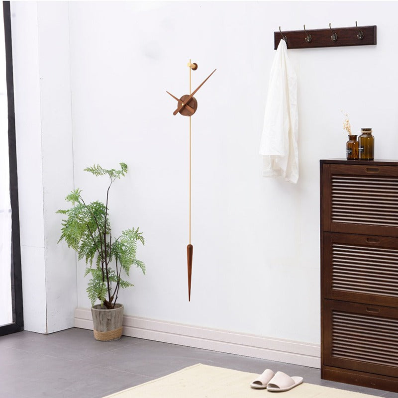 ShineBelle™ – Regal Empress Wanduhr aus Holz & Gold im luxuriösen Design