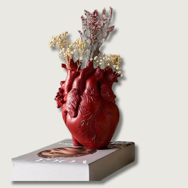 HeartGlow™ Keramik Herzvase – Herzform Deko Vase 16×12 cm, romantisch, moderne Keramik, Wohnzimmer & Schlafzimmer