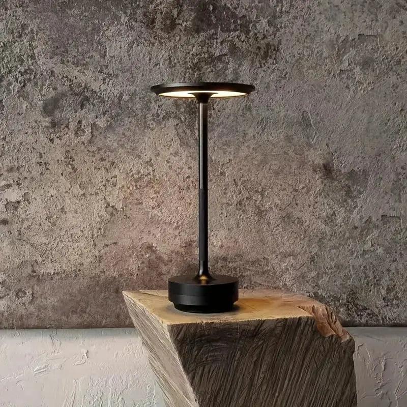 ZenNest™ Japandi LED Tischleuchte – Wiederaufladbare Design-Lampe für Schlafzimmer, Büro & Camping