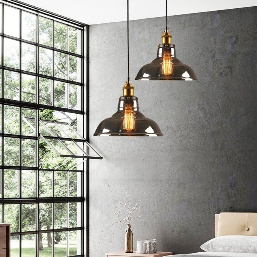 GlassHaven™ – Elegante Industrie-Pendelleuchte aus Glas im Loft-Design