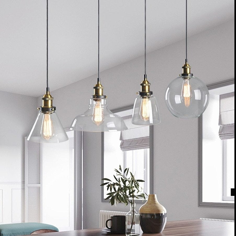 GlassHaven™ – Elegante Industrie-Pendelleuchte aus Glas im Loft-Design