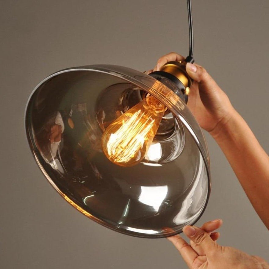 GlassHaven™ – Elegante Industrie-Pendelleuchte aus Glas im Loft-Design