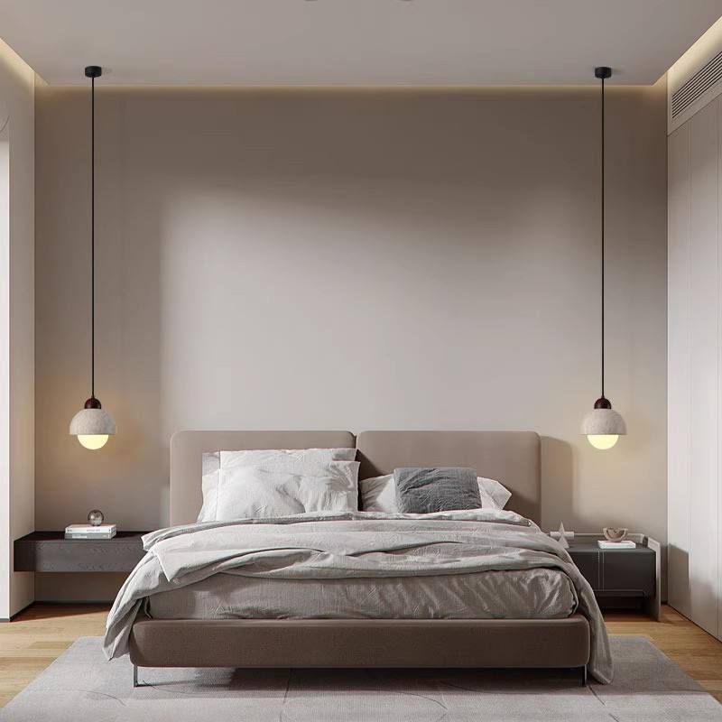 MarbleGlow™ Pendelleuchte – Design-Hängelampe aus Naturmarmor & Walnussholz (LED, E27/G9)