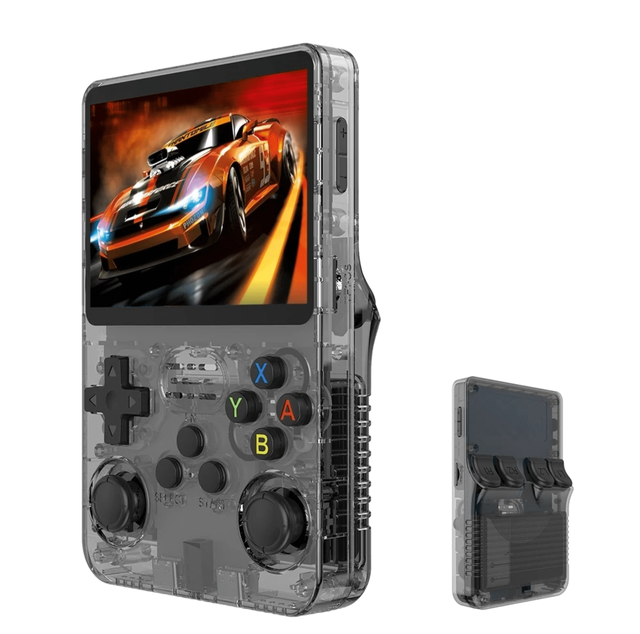 R36S Retro Handheld Spielkonsole – 3,5 Zoll IPS Bildschirm, Linux System, 64GB Speicher, 15.000 Spiele, Tragbare Retro Gaming Konsole - Less Goods