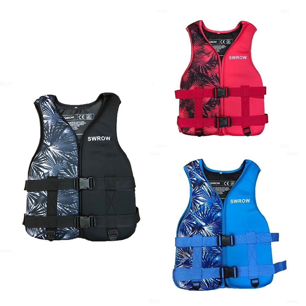 Schwimmweste für Wassersport – Hochwertige Auftriebsweste aus Neopren für Schwimmen, Bootfahren & Kajak – Für Erwachsene & Kinder - Less Goods