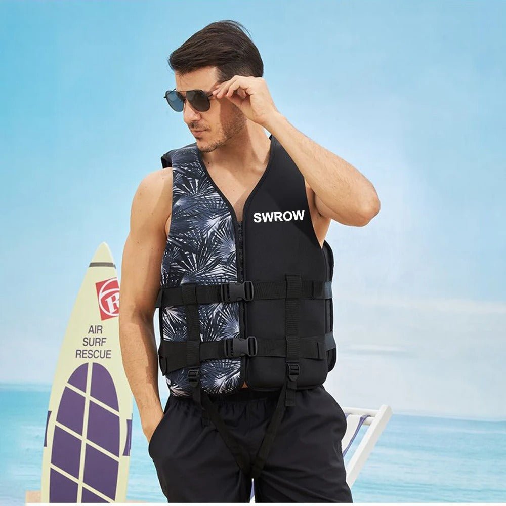 Schwimmweste für Wassersport – Hochwertige Auftriebsweste aus Neopren für Schwimmen, Bootfahren & Kajak – Für Erwachsene & Kinder - Less Goods