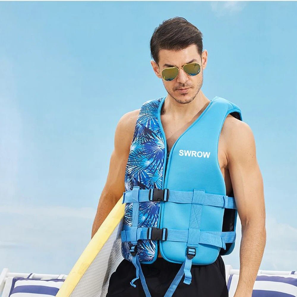 Schwimmweste für Wassersport – Hochwertige Auftriebsweste aus Neopren für Schwimmen, Bootfahren & Kajak – Für Erwachsene & Kinder - Less Goods