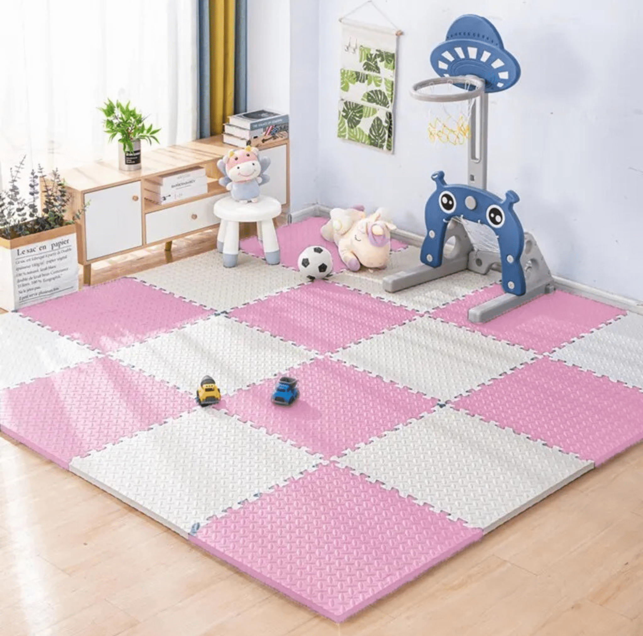 Kinderteppich 16 - teilig – Puzzle - Spielmatte aus EVA - Schaumstoff, rutschfest und wasserdicht, 30x30 cm, Interlock - Design - Less Goods