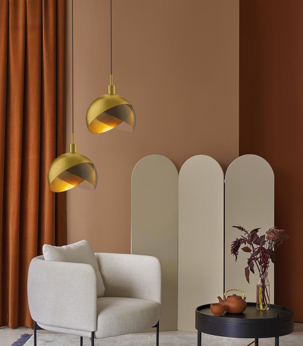 GoldenShine™ Pendelleuchte – Elegante Glas-Hängelampe mit goldenem Rahmen im skandinavischen Design (E27)