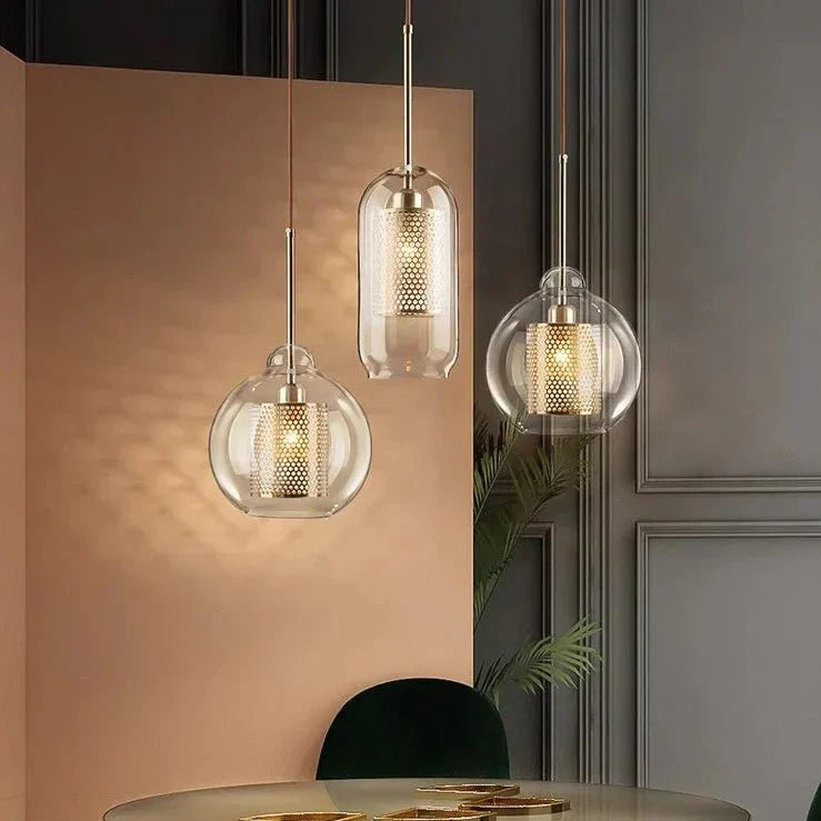 UrbanBeam™ Pendelleuchte – Moderne Hängelampe aus Eisen & Glas für Küche & Bad