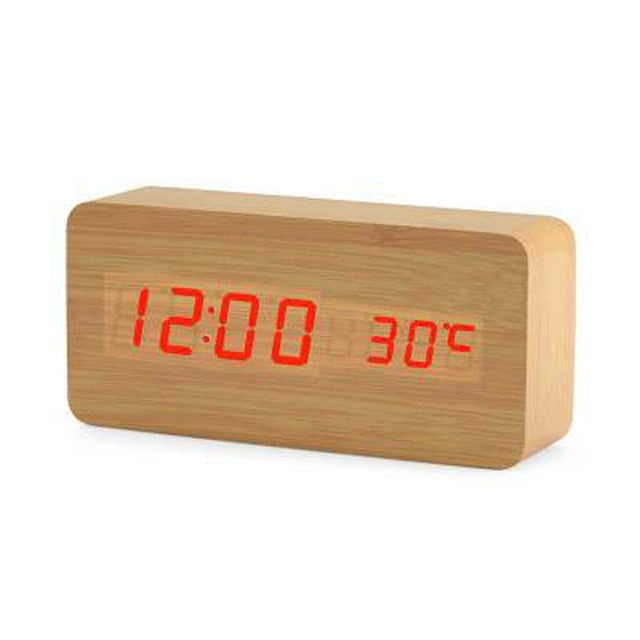 VoiceRise™ Digitale LED-Uhr – Minimalistische Sprachsteuerung Uhr, helles Display, USB-aufladbar, modern